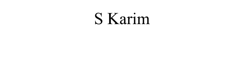 S Karim signature